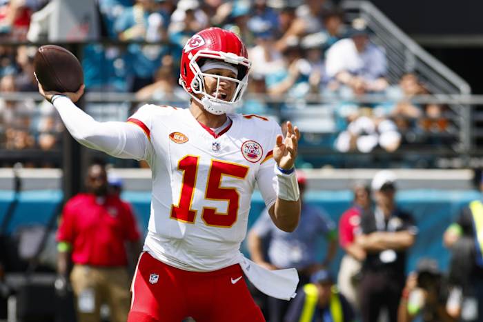 Chiefs quarterback Patrick Mahomes led the Chiefs to a win over the Jaguars on Sunday in Week 2.